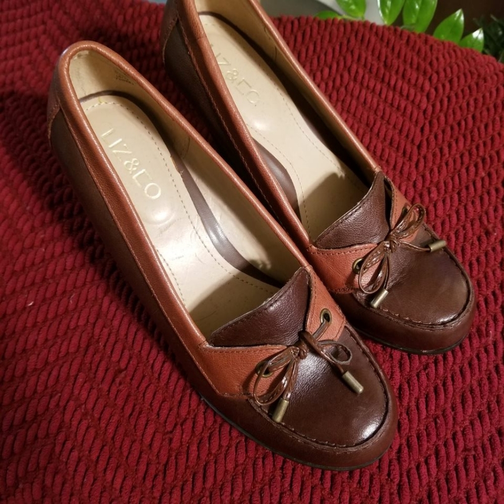 Leather Wedge Heels
